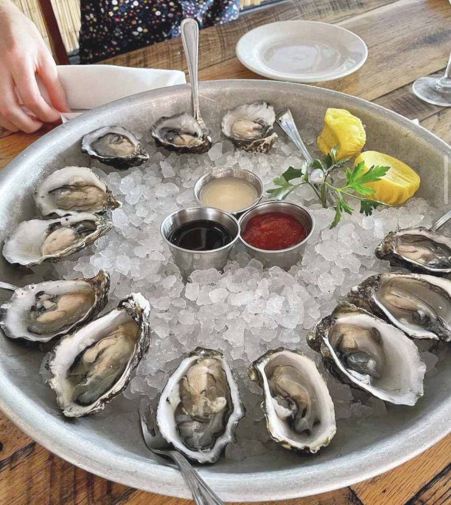 Fresh Oystera at the Sunset Restaurant