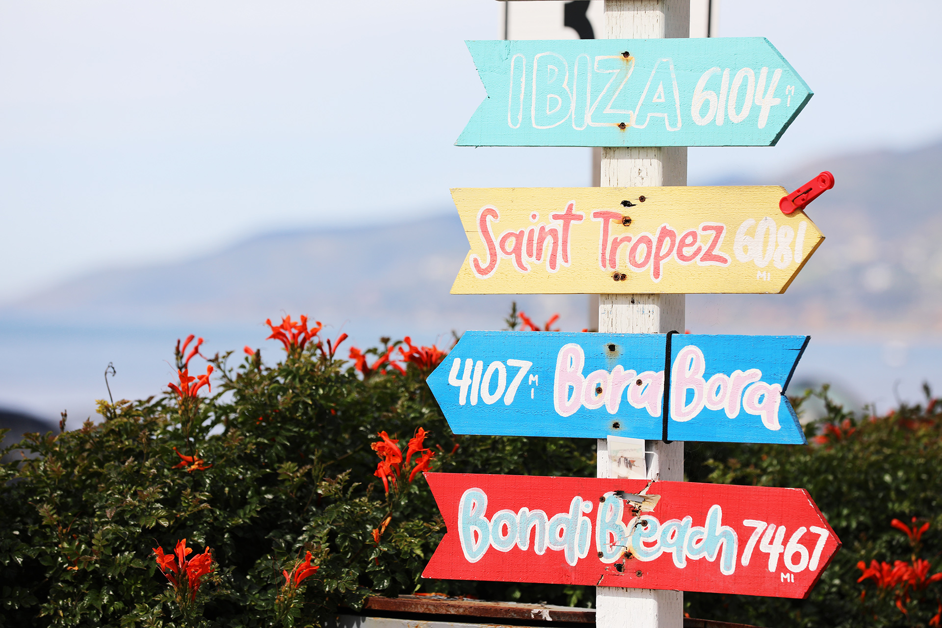 Beach signs